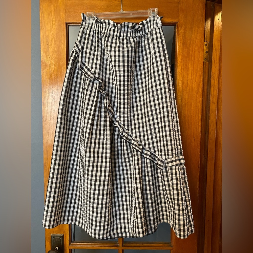 Black and White Gingham Skirt